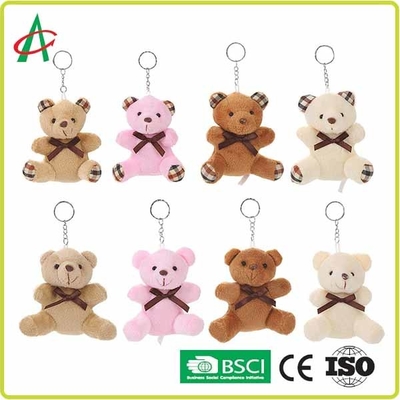 плюшевый мишка плюша 8cm Handcraft с сертификатом кольца для ключей BSCI металла