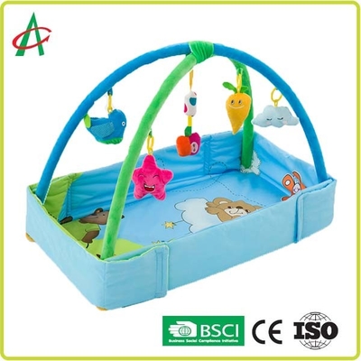 Складной Washable цвет циновки 76cm игры младенца Multi с милой заполненной игрушкой