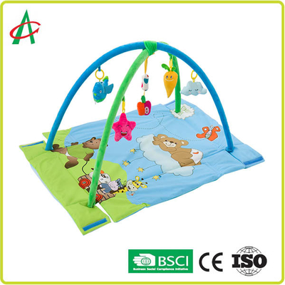 Складной Washable цвет циновки 76cm игры младенца Multi с милой заполненной игрушкой