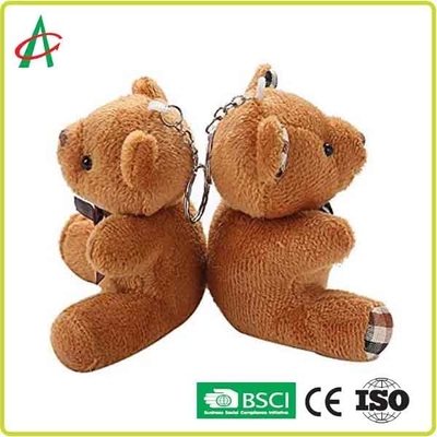 плюшевый мишка плюша 8cm Handcraft с сертификатом кольца для ключей BSCI металла