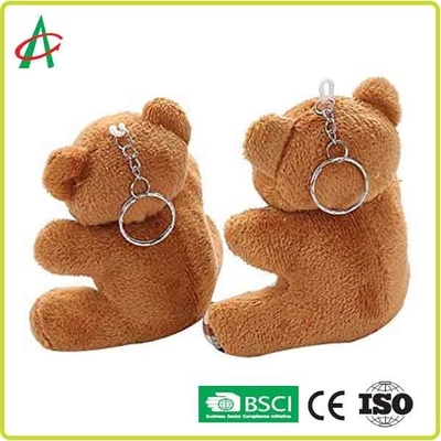 плюшевый мишка плюша 8cm Handcraft с сертификатом кольца для ключей BSCI металла