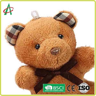 плюшевый мишка плюша 8cm Handcraft с сертификатом кольца для ключей BSCI металла