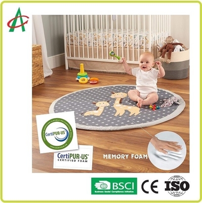 Не сместите ткани Washable циновки игры младенца EN71 супер мягкие текстурированные