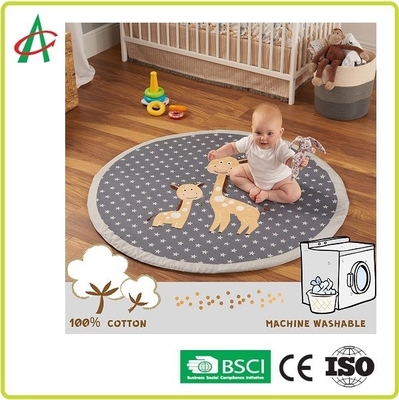Не сместите ткани Washable циновки игры младенца EN71 супер мягкие текстурированные