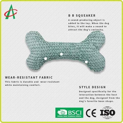 Косточка игрушки плюша любимца ISO9001 сформировала 15cm*5.5cm с Squeaker