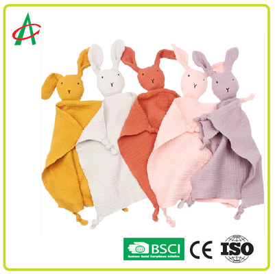 Игрушки одеяла муслина OEM чучело хлопка Newborn органическое