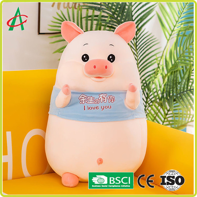 Подушки игрушки плюша свиньи OEM Washable 20in милые для девушек