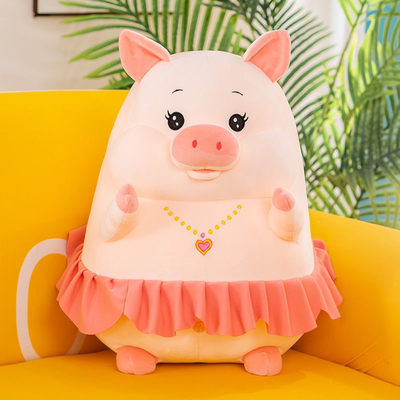 Подушки игрушки плюша свиньи OEM Washable 20in милые для девушек