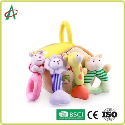 Игрушки трещотки плюша ASTM Huggable с хлопком PP заполнили