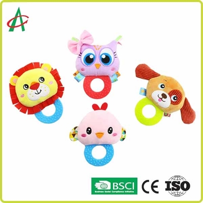 ASTM Handcrafted нетоксическая трещотка плюша младенца с Teether